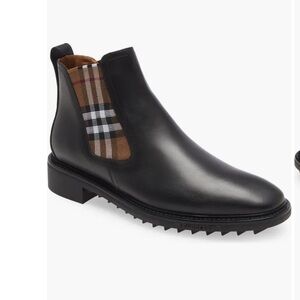 Burberry Black and Brown Men's Boots